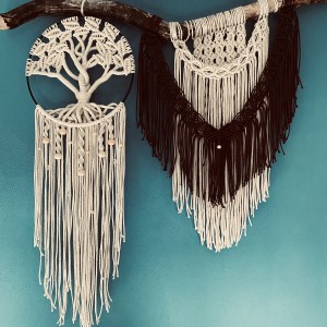 handgefertigter Makramee-Lebensbaum/Traumbaum – Bild 8