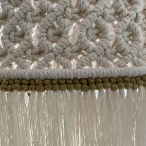 handgefertigte Makramee-Hängelampe – Bild 4