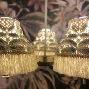 handgefertigte Upcycling Makramee-Hängelampe – Bild 4