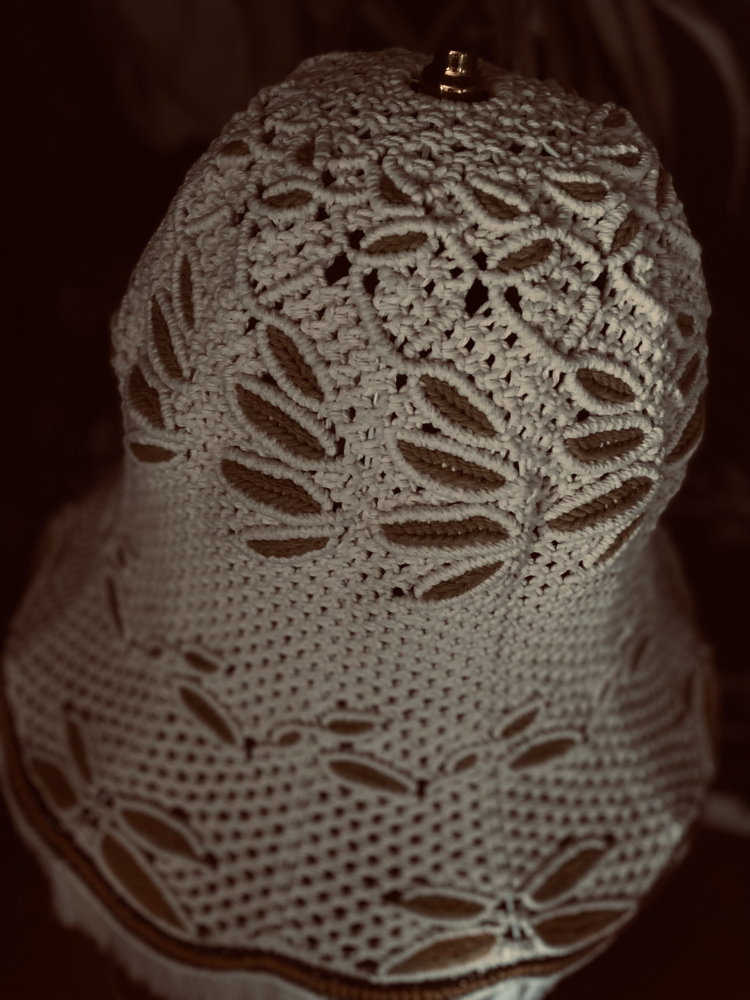 handgefertigte Upcycling Makramee-Stehlampe – Bild 10