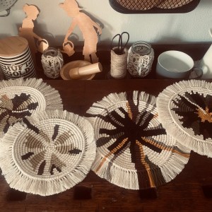 handgeknüpfte Makramee-Untersetzer in verschiedenen Größen – Bild 2