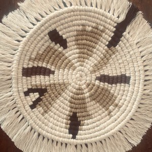 handgeknüpfter Makramee-Untersetzer 18cm