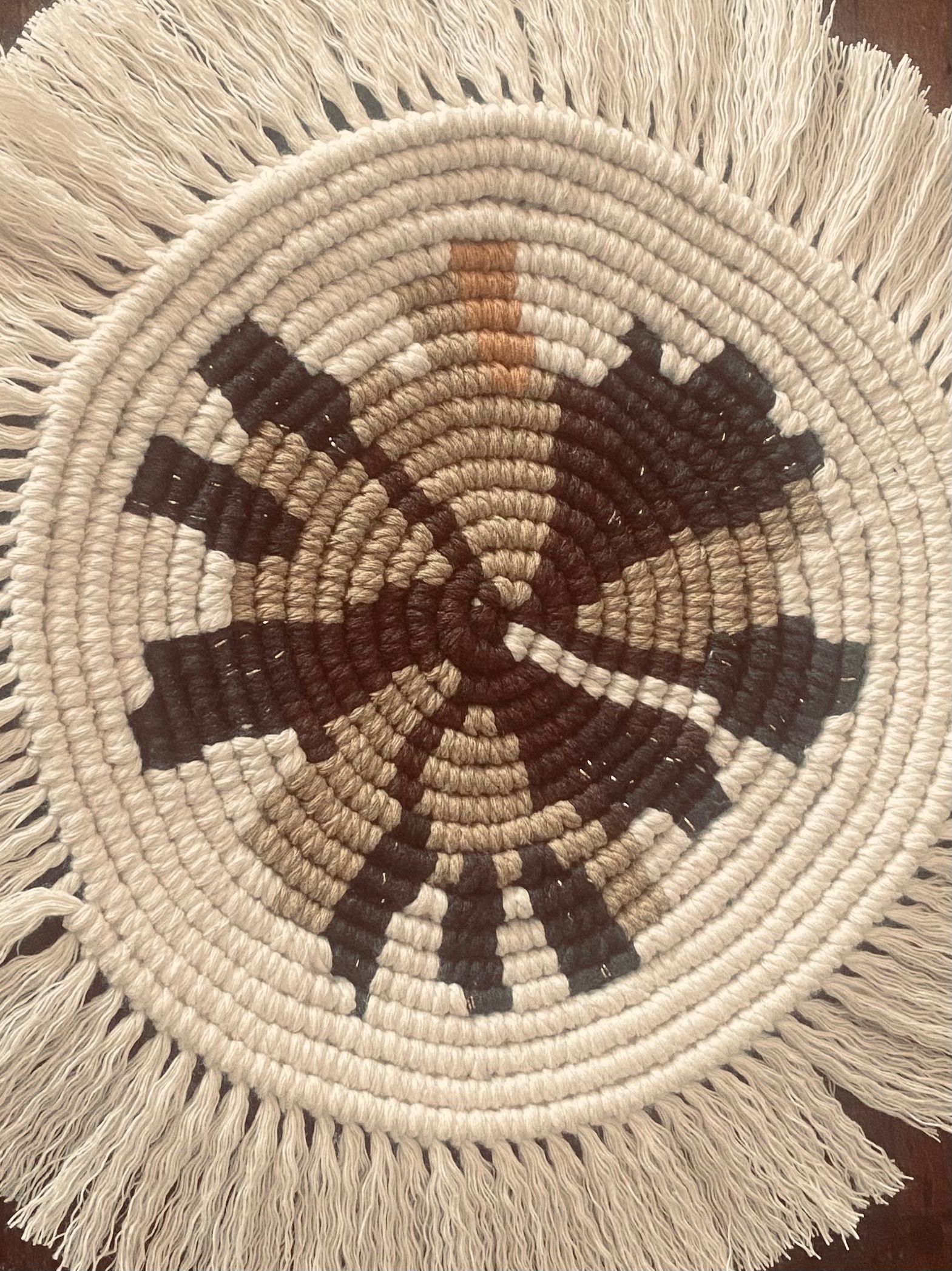 handgeknüpfte Makramee-Untersetzer in verschiedenen Größen – Bild 3