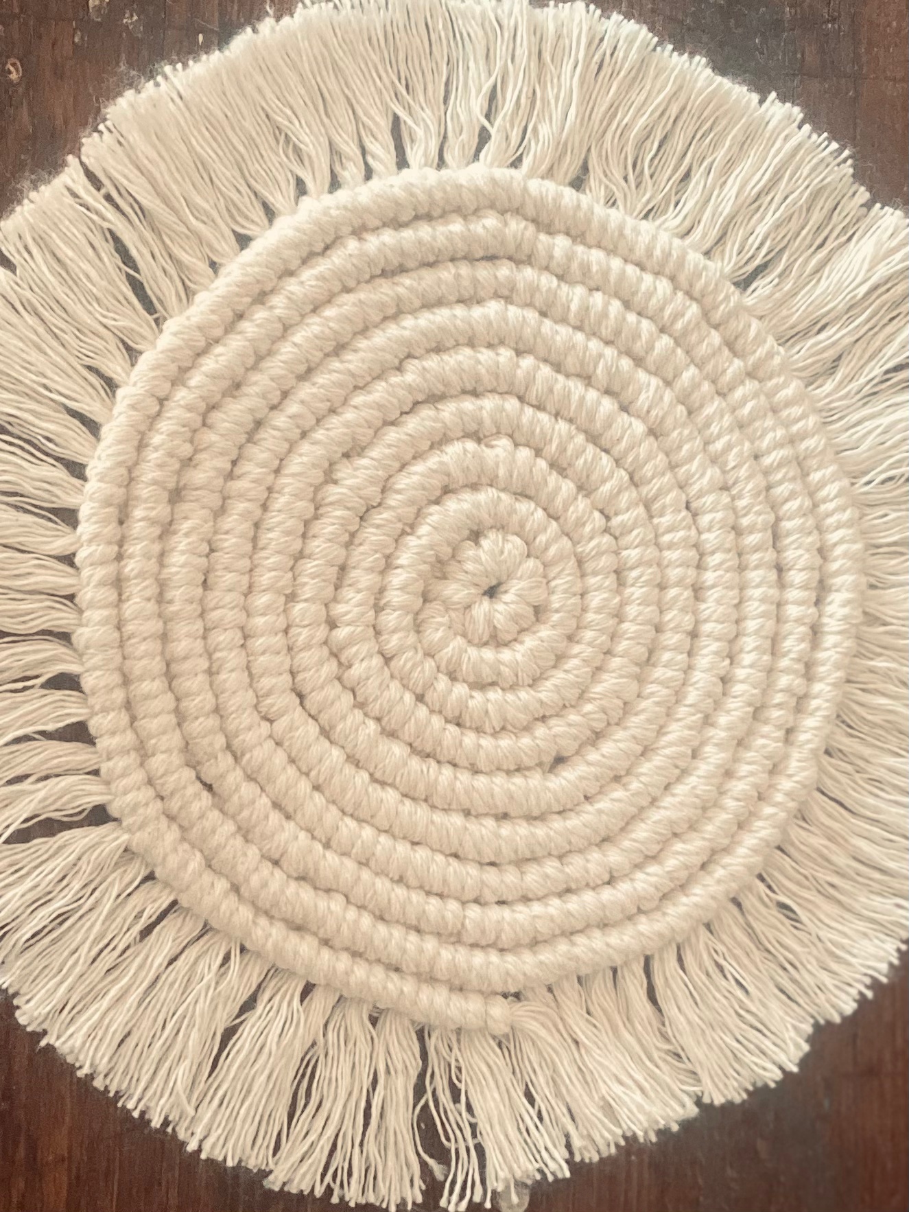 handgeknüpfte Makramee-Untersetzer in verschiedenen Größen – Bild 13