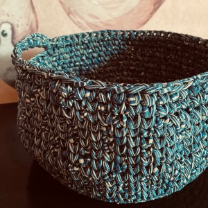 handgemachte Häkelkörbe Boho | gelaserte Holzböden – Bild 11