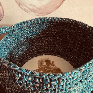 handgemachte Häkelkörbe Boho | gelaserte Holzböden – Bild 10
