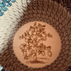 handgemachte Häkelkörbe Boho | gelaserte Holzböden – Bild 17