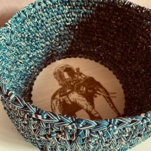 handgemachte Häkelkörbe Boho | gelaserte Holzböden – Bild 14