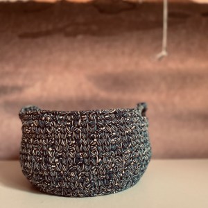 handgemachte Häkelkörbe Boho | gelaserte Holzböden – Bild 12