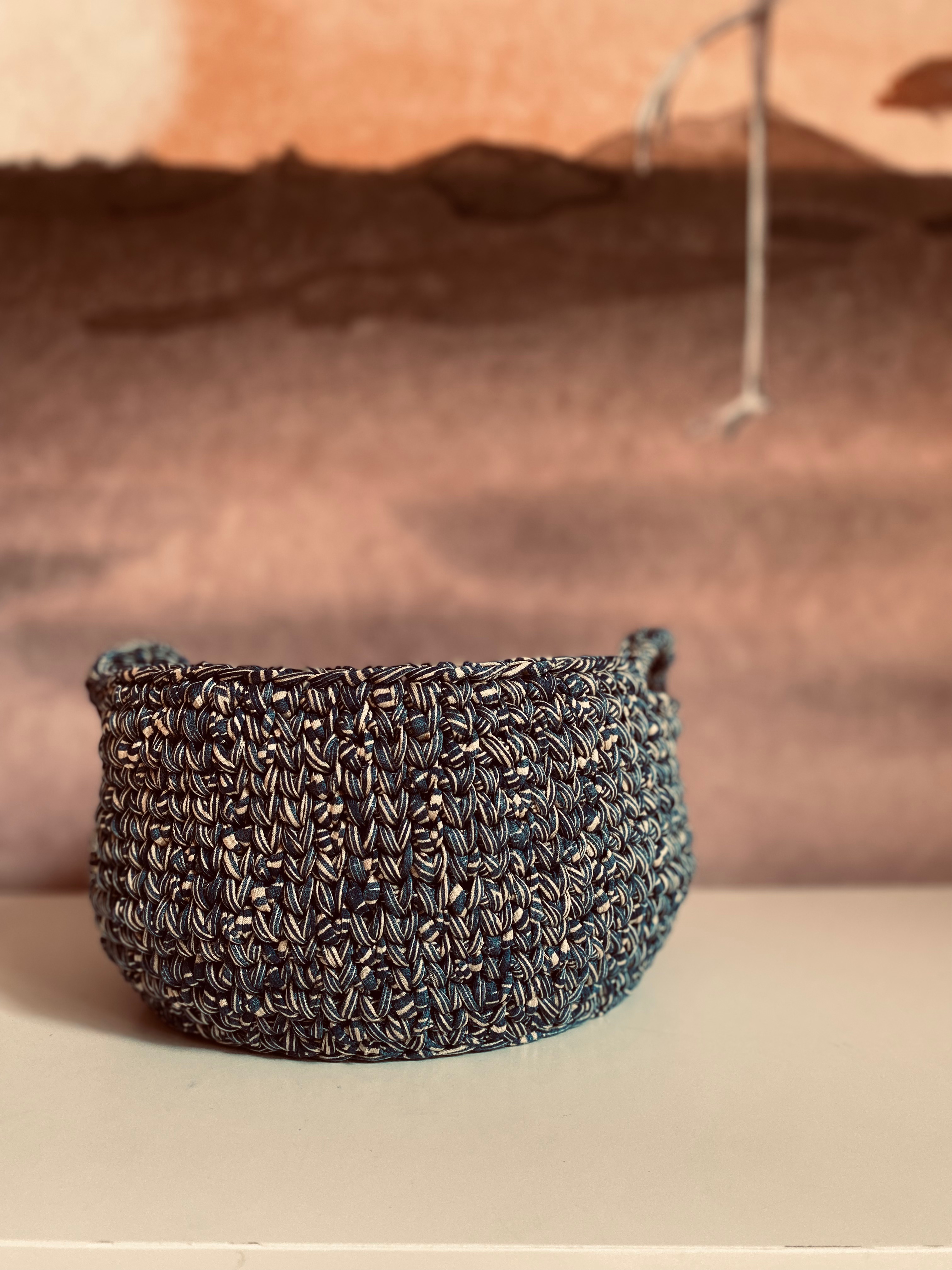 handgemachte Häkelkörbe Boho | gelaserte Holzböden – Bild 12