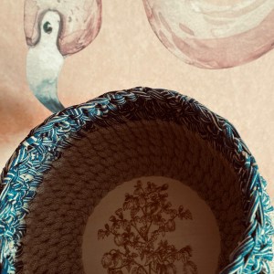 handgemachte Häkelkörbe Boho | gelaserte Holzböden – Bild 18