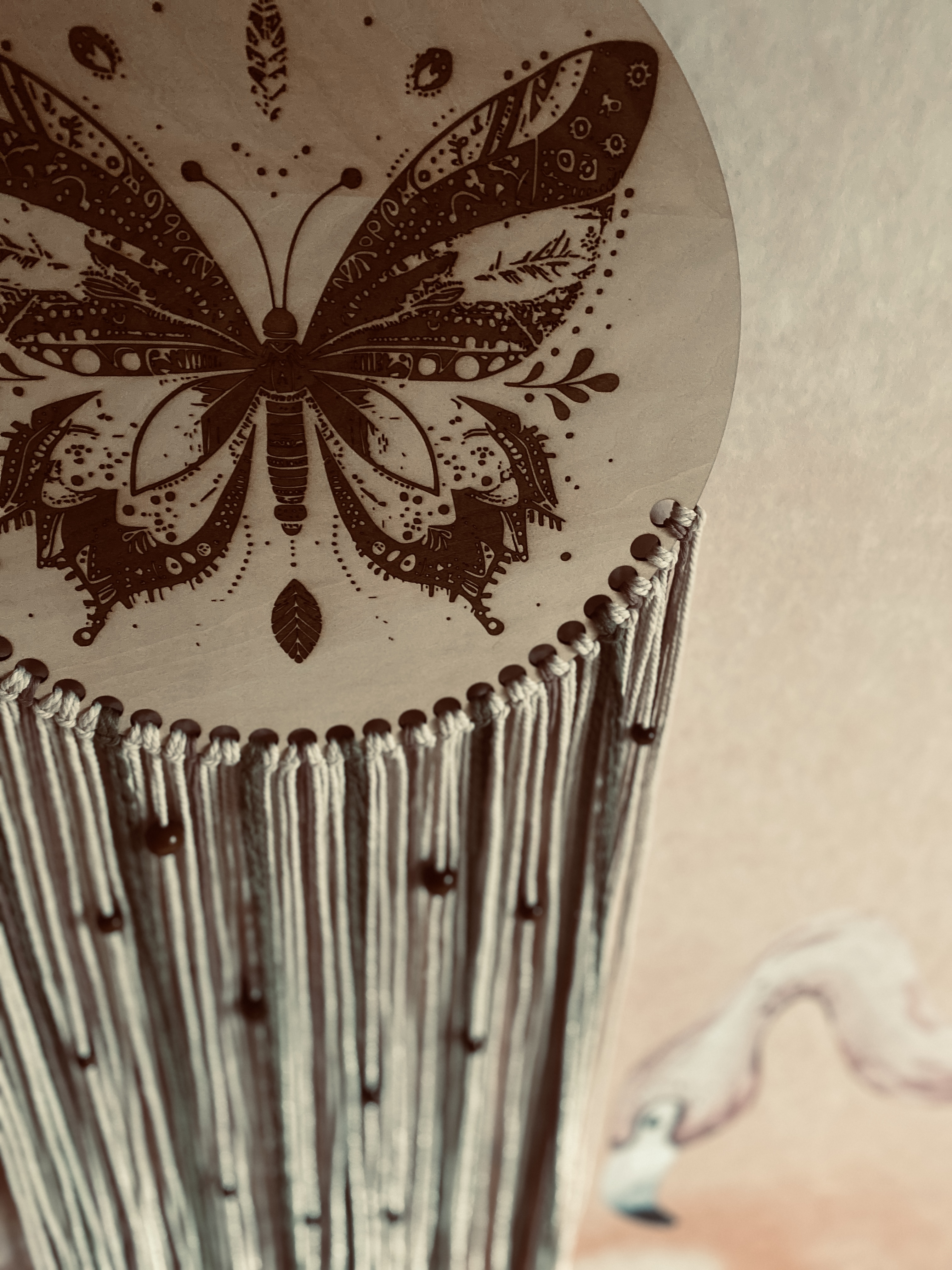 handgemachter Traumfänger | Mandala-Schmetterling – Bild 3