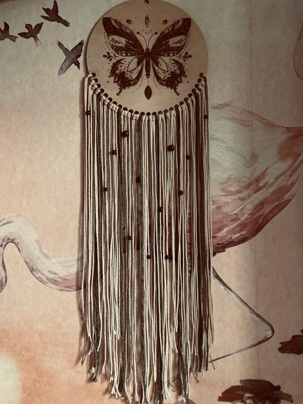handgemachter Traumfänger | Mandala-Schmetterling