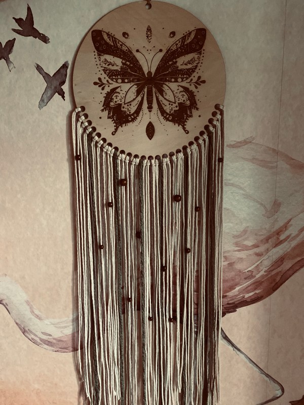 handgemachter Traumfänger | Mandala-Schmetterling