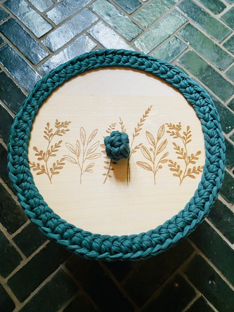handgemachte Häkelkörbe Boho | gelaserte Holzböden