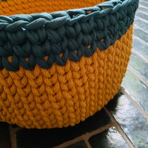 handgemachte Häkelkörbe Boho | gelaserte Holzböden – Bild 5