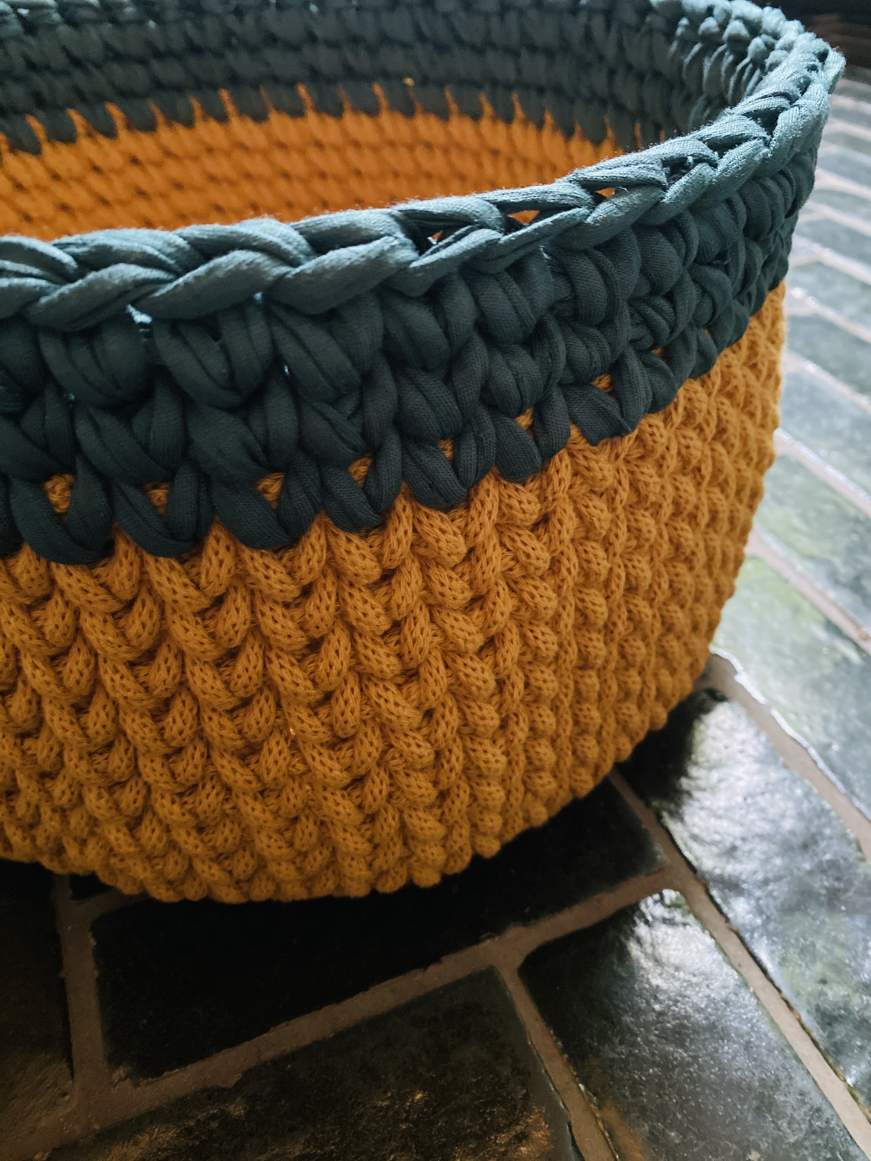 handgemachte Häkelkörbe Boho | gelaserte Holzböden – Bild 5