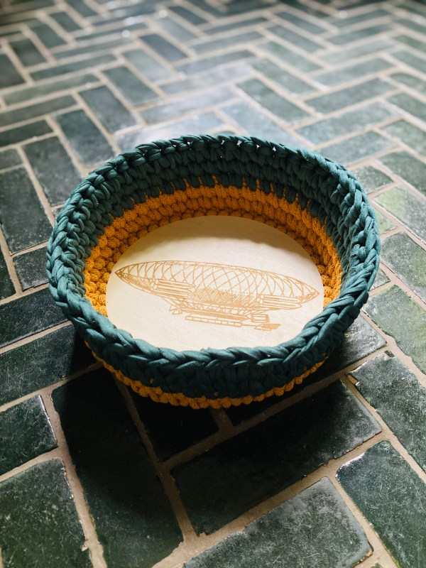 handgemachte Häkelkörbe Boho | gelaserte Holzböden