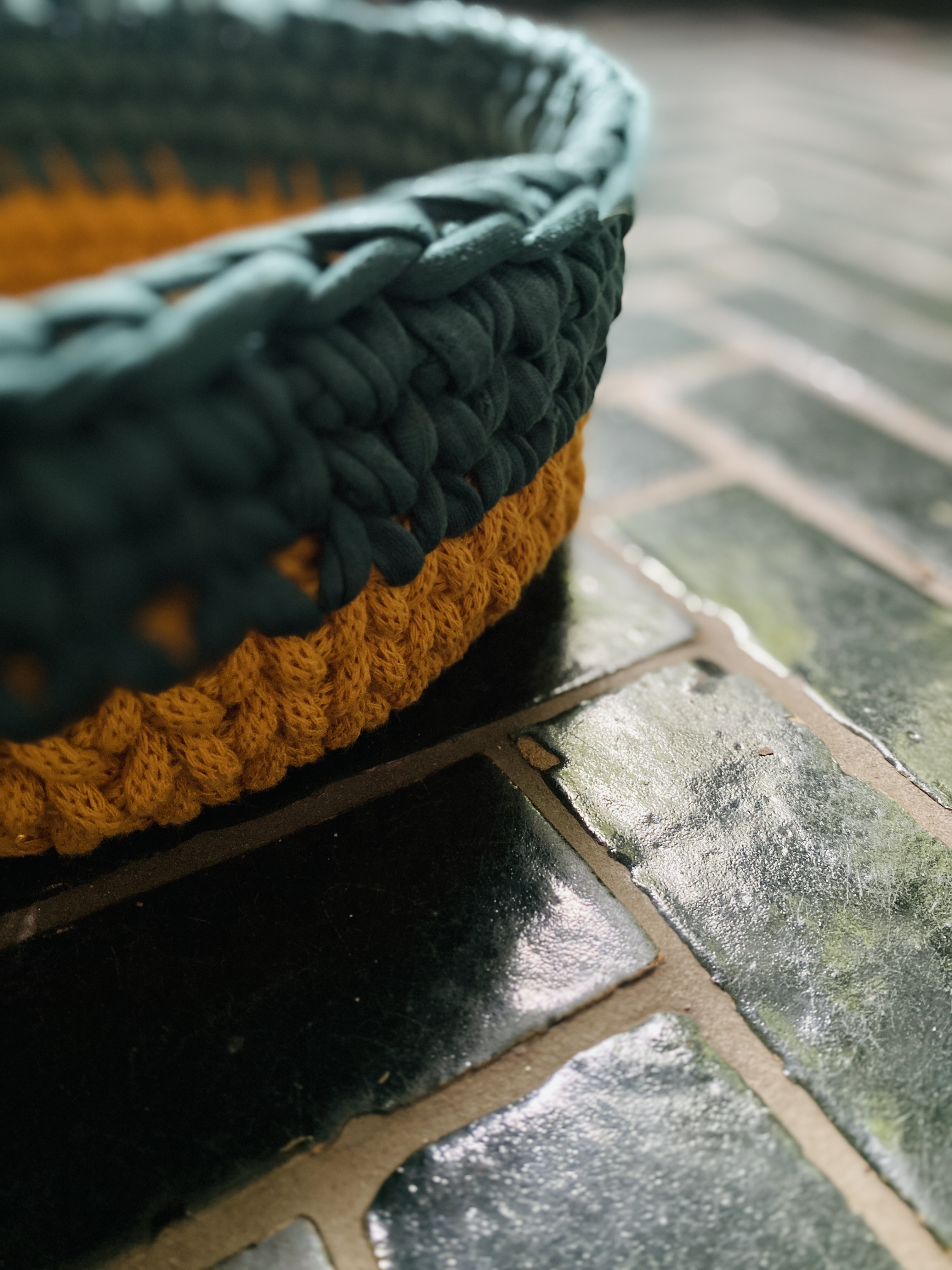 handgemachte Häkelkörbe Boho | gelaserte Holzböden – Bild 9