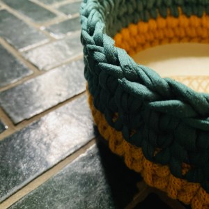 handgemachte Häkelkörbe Boho | gelaserte Holzböden – Bild 10