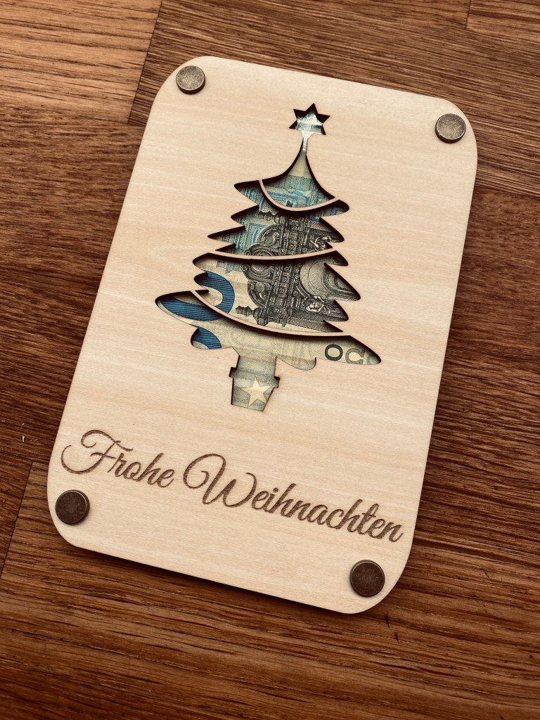 handgelaserte Geschenkkarte | Geldkarte | Geldgeschenk mit Sichtfenster