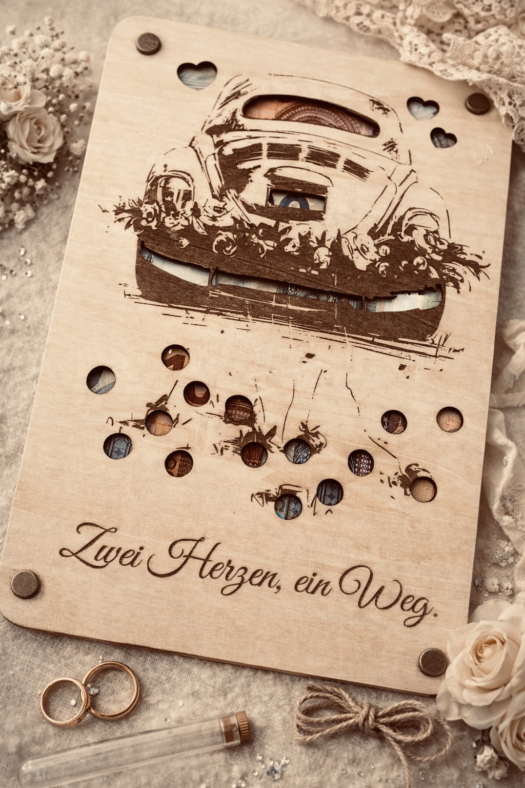 Hochzeit | XXL Geschenkkarte mit Sichtfenster – Bild 1