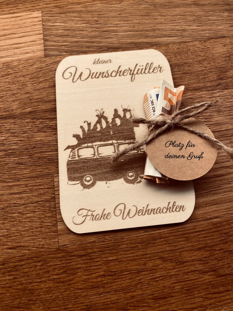 handgelaserte Geschenkkarte | Geldkarte | Geldgeschenk