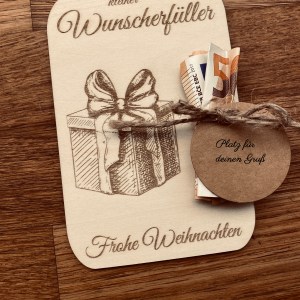 handgelaserte Geschenkkarte | Geldkarte | Geldgeschenk – Bild 4