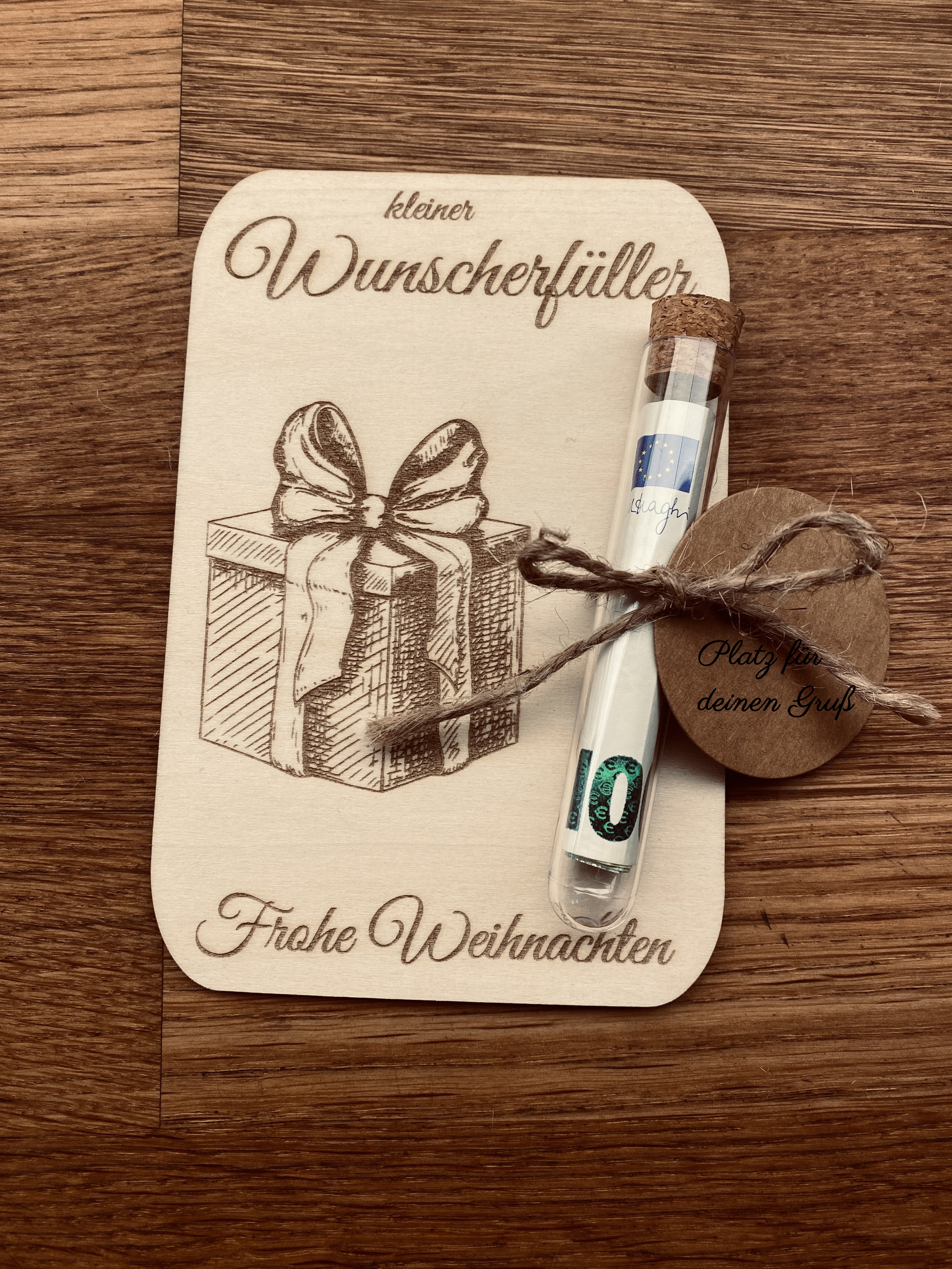 handgelaserte Geschenkkarte | Geldkarte | Geldgeschenk – Bild 5