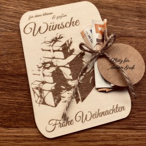 handgelaserte Geschenkkarte | Geldkarte | Geldgeschenk – Bild 6