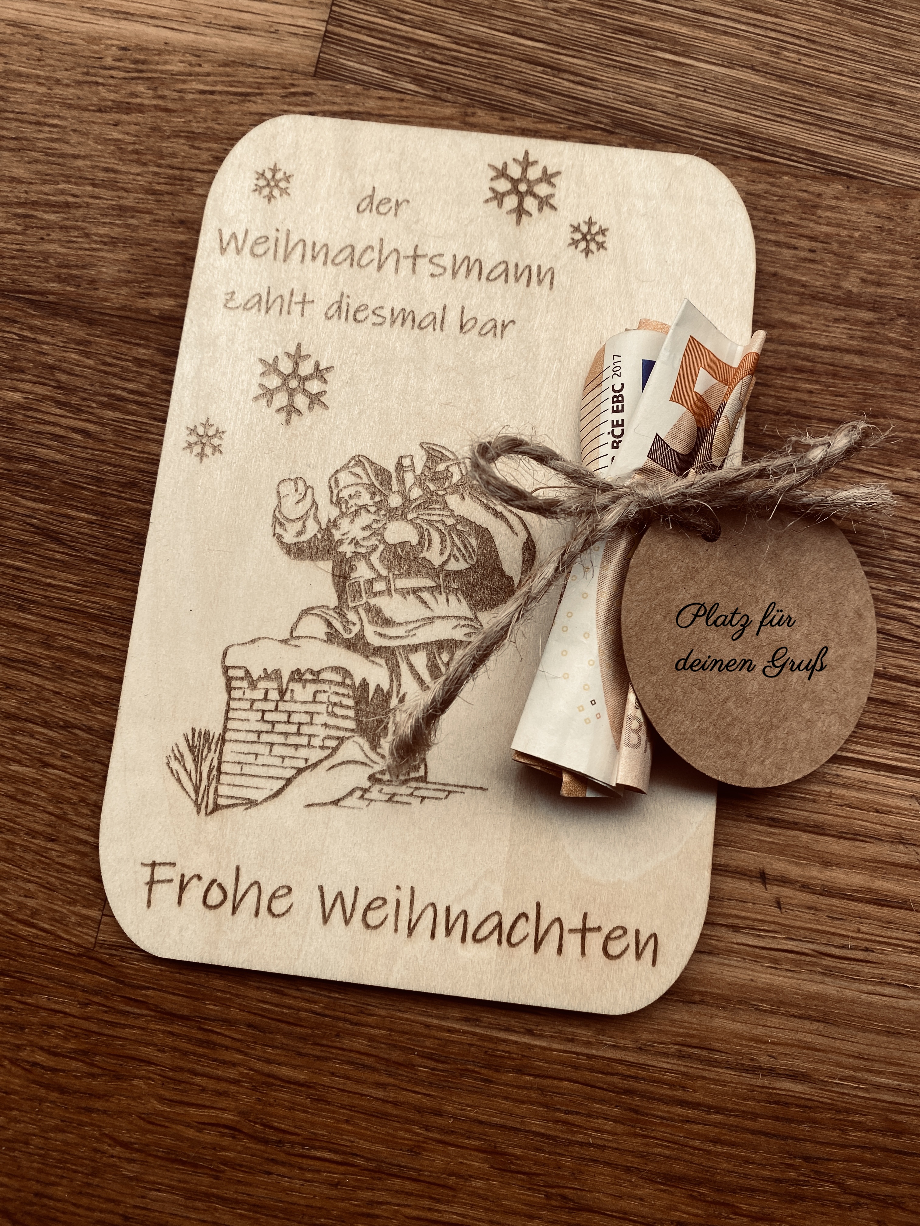 handgelaserte Geschenkkarte | Geldkarte | Geldgeschenk – Bild 8