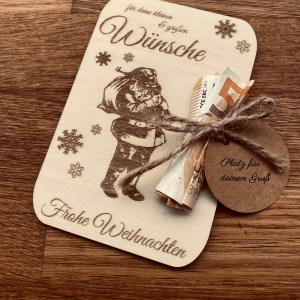 handgelaserte Geschenkkarte | Geldkarte | Geldgeschenk – Bild 10