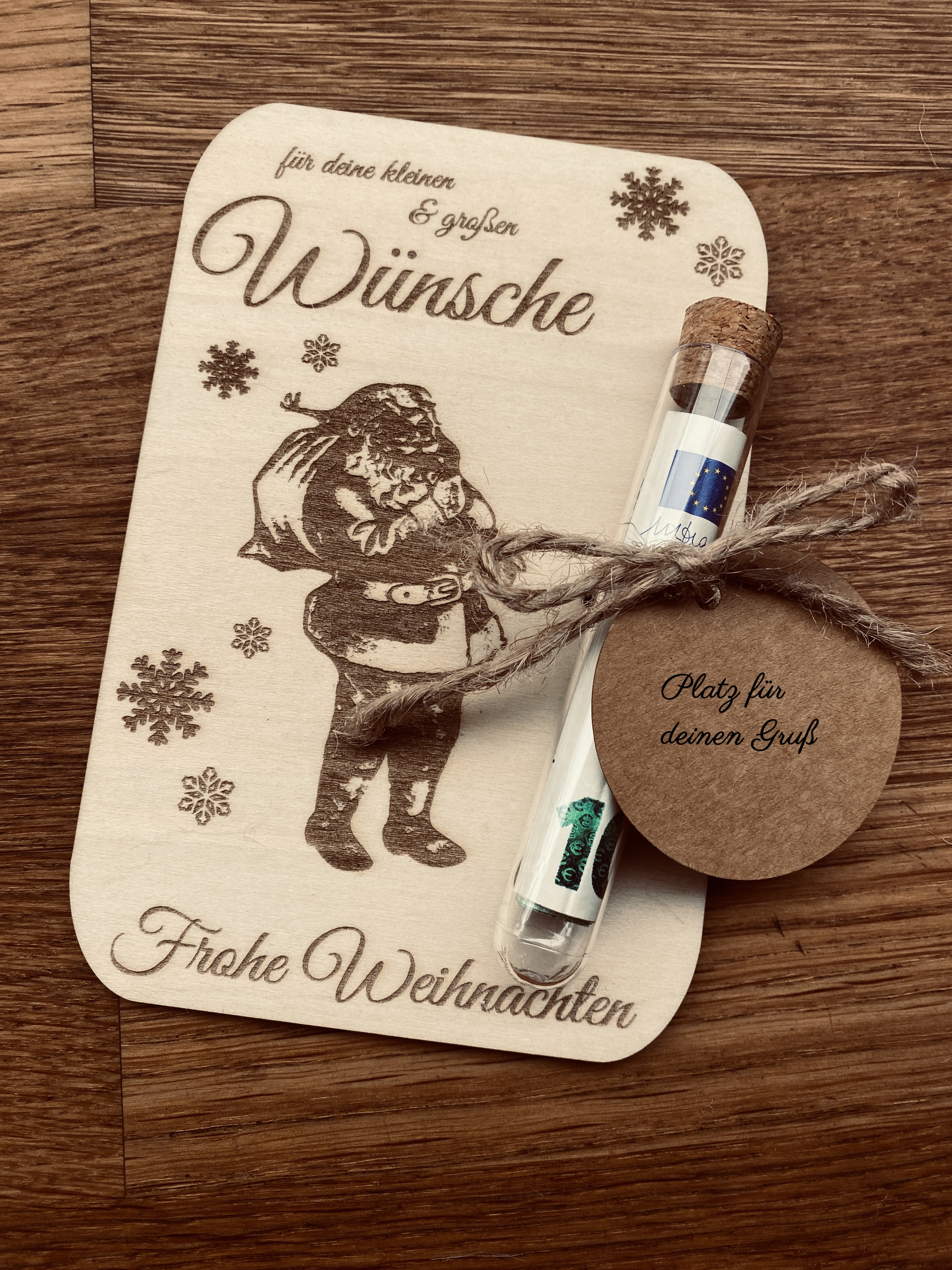 handgelaserte Geschenkkarte | Geldkarte | Geldgeschenk – Bild 1