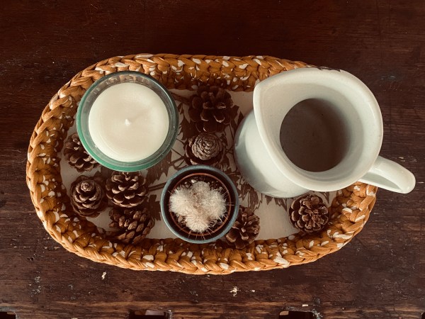 handgemachte Häkelkörbchen mit gelaserten Sperrholzböden | Herbstdeko in warmem Senfgelb