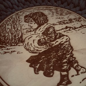 handgehäkelter Winterkorb aus Bobbiny Flechtkordel | mit gelasertem Wintermotiv – Bild 3