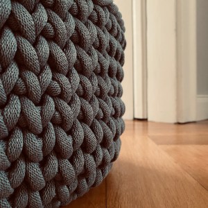 handgehäkelter Winterkorb aus Bobbiny Flechtkordel | mit gelasertem Wintermotiv – Bild 5