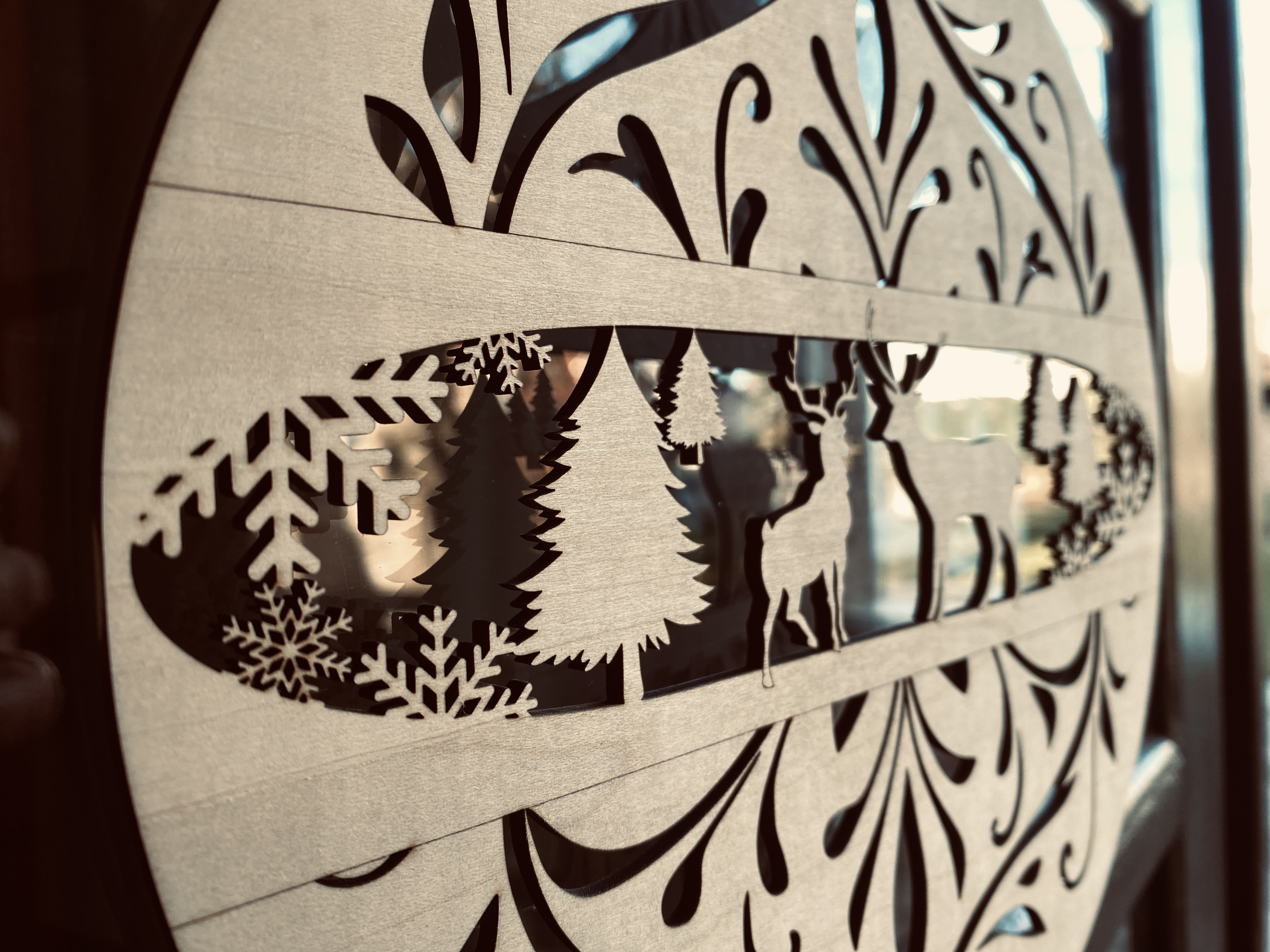 Fensterbild | Weihnachtskugel mit Wintermotiv – Bild 5