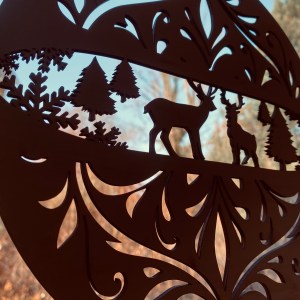 Fensterbild | Weihnachtskugel mit Wintermotiv – Bild 6