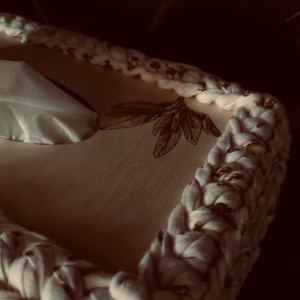 Häkelböden für Taschentuchboxen | Lindensperrholz | mit Gravur | 25,6 x 13,6 cm