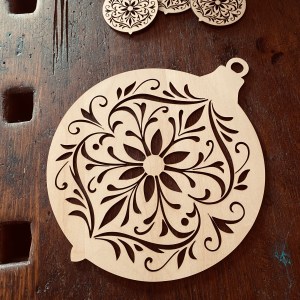 Fensterbild | Weihnachtskugel nostalgisch – Bild 3