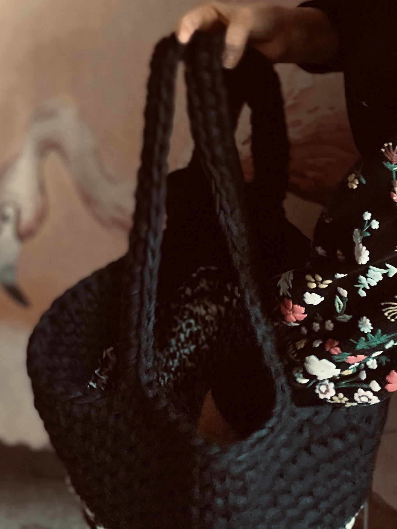 handgehäkelte XXL-Handtasche | Shopper im Leo-Look – Bild 8