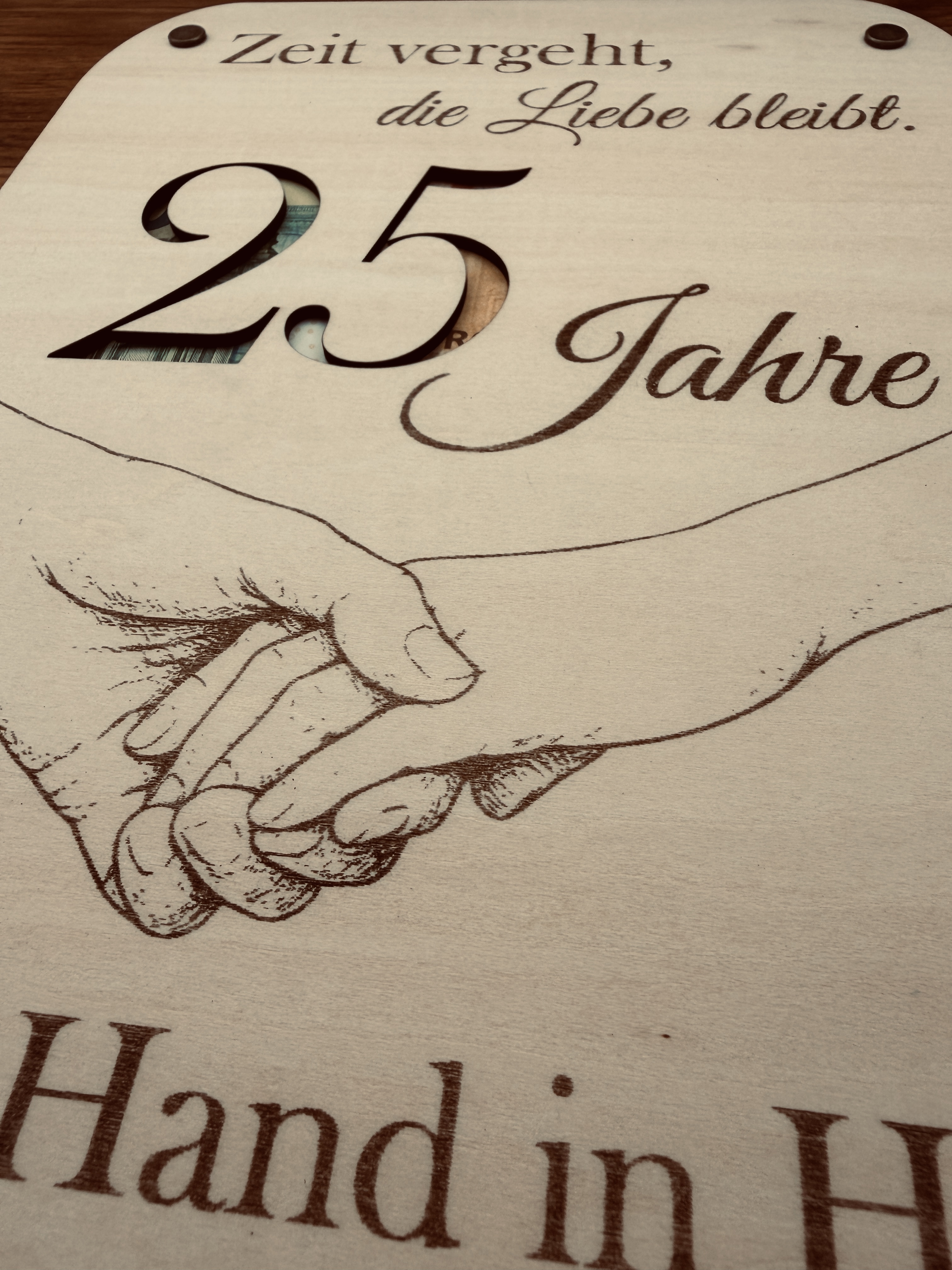 Jubiläum Hochzeit | Silberhochzeit | Goldene Hochzeit | XXL Geschenkkarte mit Sichtfenster – Bild 3