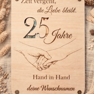 Jubiläum Hochzeit | Silberhochzeit | Goldene Hochzeit | XXL Geschenkkarte mit Sichtfenster – Bild 2