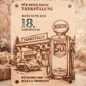 18. Geburtstag | XXL Geschenkkarte mit Sichtfenster