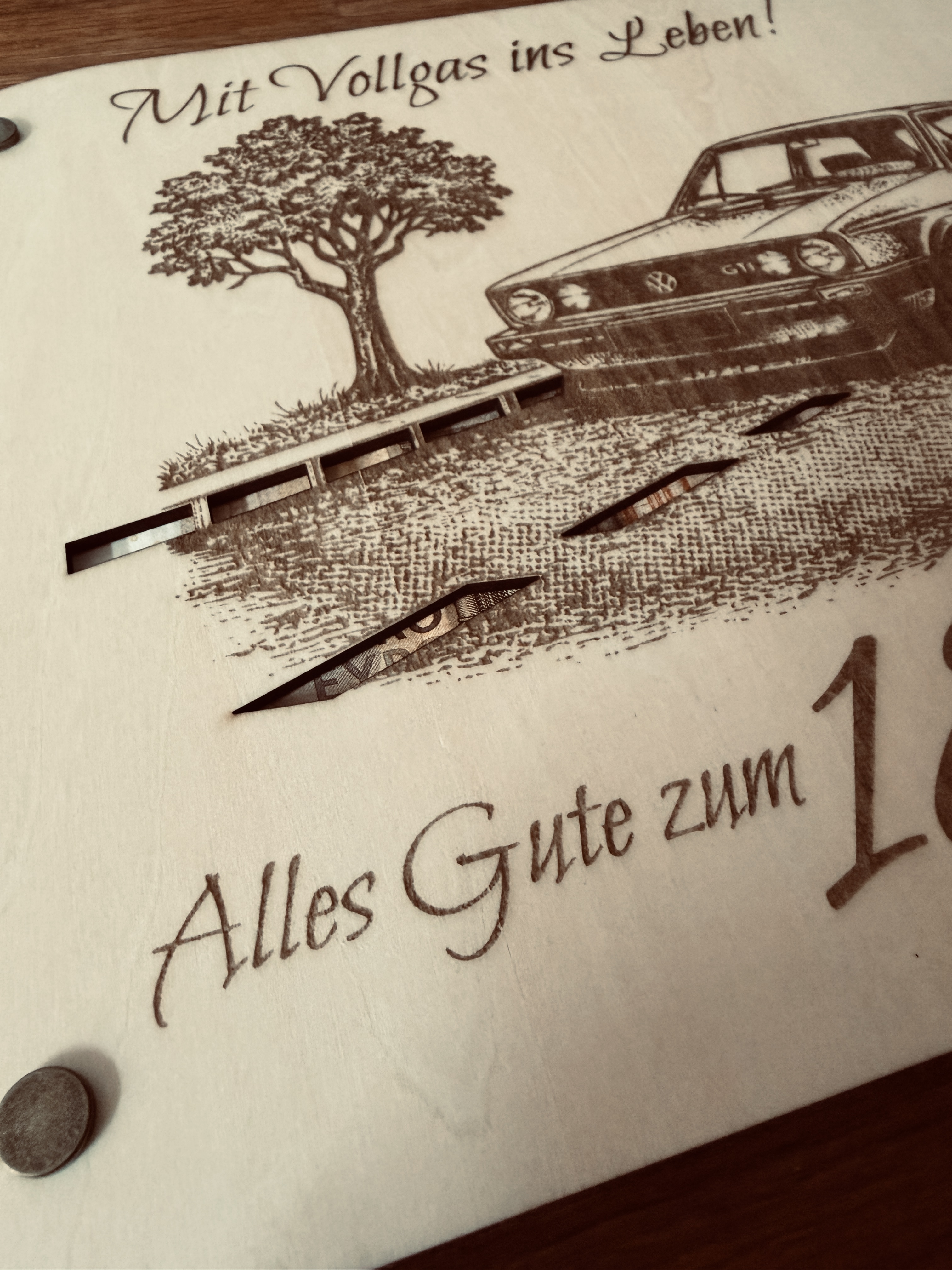 18. Geburtstag | XXL Geschenkkarte mit Sichtfenster – Bild 3