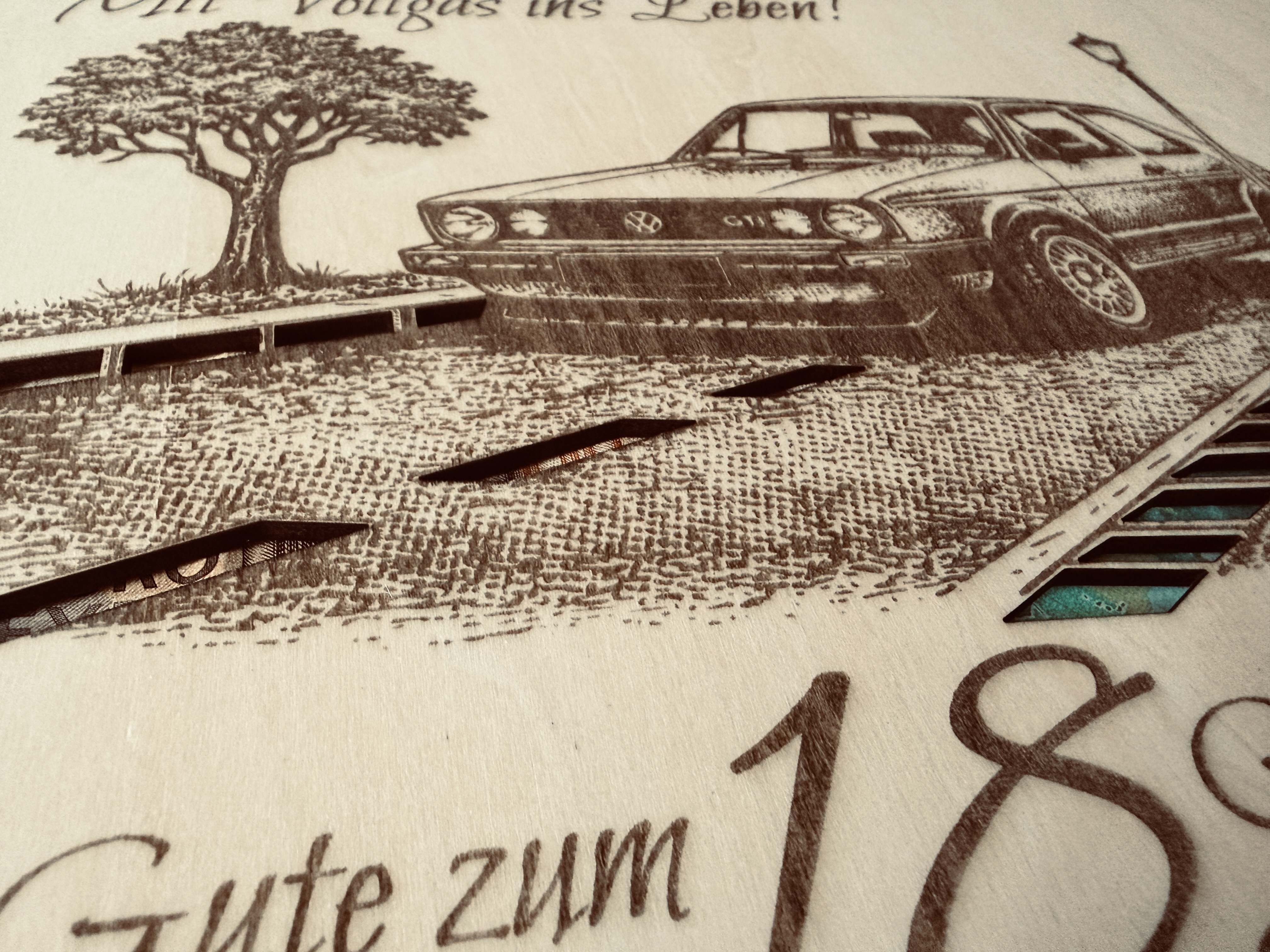 18. Geburtstag | XXL Geschenkkarte mit Sichtfenster – Bild 2