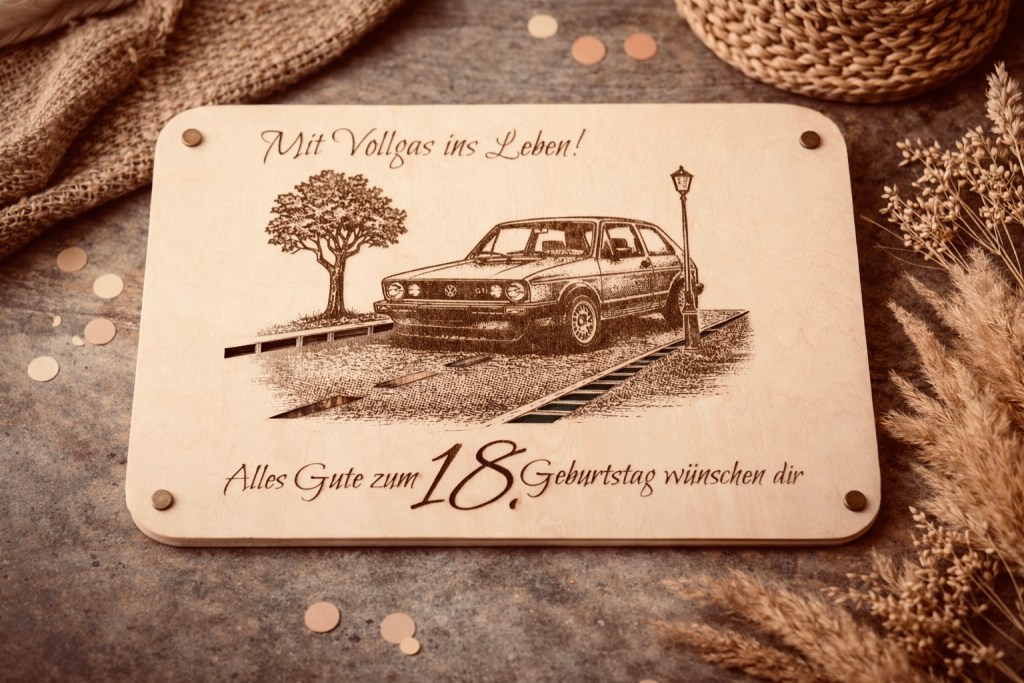 18. Geburtstag | XXL Geschenkkarte mit Sichtfenster