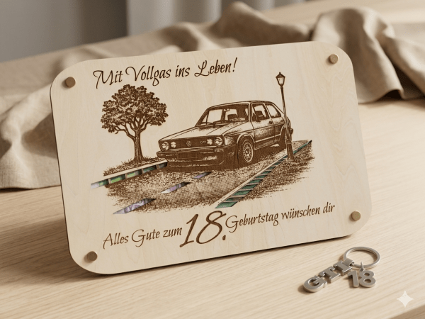 18. Geburtstag | XXL Geschenkkarte mit Sichtfenster