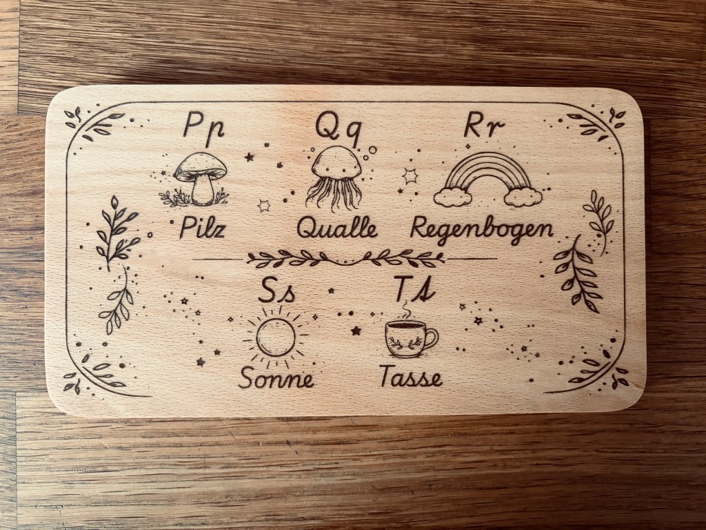 Lernbrettchen | Frühstücksbrettchen | Buchenholz