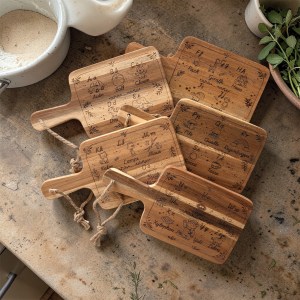 Lernbrettchen | Frühstücksbrettchen | Massivholz mit Griff | personalisierbar